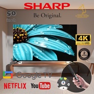 Sharp 4K GOOGLE TV 50" 4K Ultra HD 50 inch 4TC50FJ1X YouTube Netflix Google Assistant Smart LED Dolby Digital Audio