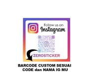 stiker following IG (BISA INPUT NAMA AKUN + QR CODE)