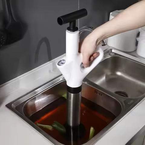 Drain Clog Remover Tools Stainless Steel Snake Drain Clog Remover High Pressure Air Electric Plunger
