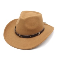 Woman Fedora Cowboy Hat Roll Brim Sticky Hat for Woman Men's Outdoor Jazz Hat Western Cowboy Hat