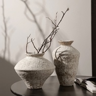 Beihanmei Retro Silent Style Clay Pot Vase Home Living Room TV Cabinet High-End Flower Ware Decorati