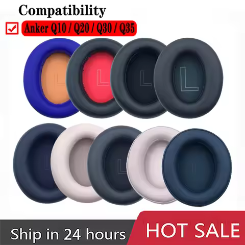 For Anker Q30 Replacement Protein Ear Pads for Anker Soundcore Life Q10 Q20 Q35 Headphones Soft Foam