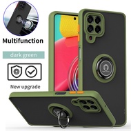 For Samsung Galaxy A12 A42 A11 A31 A22 M53 M33 5G Matte Ring Phone Case Shockproof Casing Holder Rin
