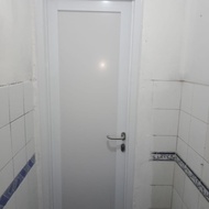 kusen aluminium 3" white + pintu kamar mandi+ acp