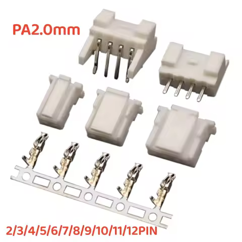 10 sets JST PAP-V-S PA PA2.0mm pitch Connector Straight/Curved Needle Housing Socket Terminals 2P3P4