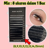 Eyelash extension Mix 8mm 9mm 10mm 11mm 12mm 13mm 14mm 15mm