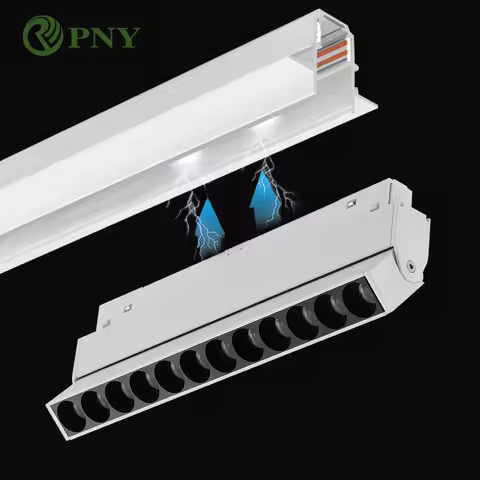 PNY White LED Magnetic Track Light Folding Spotlight Grille Lamp Dimmable DALI Tuya Zigbee LED Magne