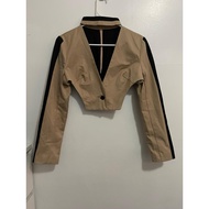 Shein Icon Sexy Blazer Long Sleeve Crop Top