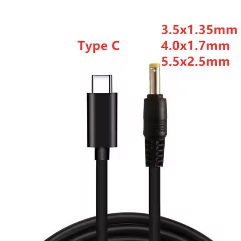 PD USB Type C to DC 3.5x1.35mm 4.0x1.7mm 5.5x2.5mm 12V Power Cable for CCTV Camera Router Laptop Led