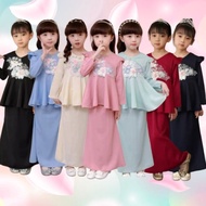 [12M -12Y ] Mooda Kids Baju Kurung PEPLUM Raya 2023 | Baju Raya Budak Perempuan