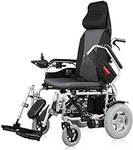 Fashionable Simplicity Elderly Disabled Heavy Duty Electric Wheelchair With Headrest Foldable And Lightweight Powered Wheelchair Seat Width 45Cm Adjustable Backrest Angle 360° Joystick Weight Capacity