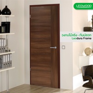 Changdee ประตู ECO LEOWOOD วงกบประตูไม้ ไม้เนื้อแข็งรวม DURA FRAME (FJL) ขนาด 80x200 ซม. ย้อมแดง