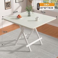 內地直送 - （白楓木）可折疊小桌 餐桌家用簡易桌 戶外便攜式方桌出租屋專用擺攤吃飯桌80*80*74（平行進口）