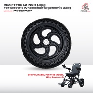FRESCO BIKE SPARE PART REAR TYRE for Electric Wheelchair Ergonomic 22kg REAR TYRE 12inch 1.5kg