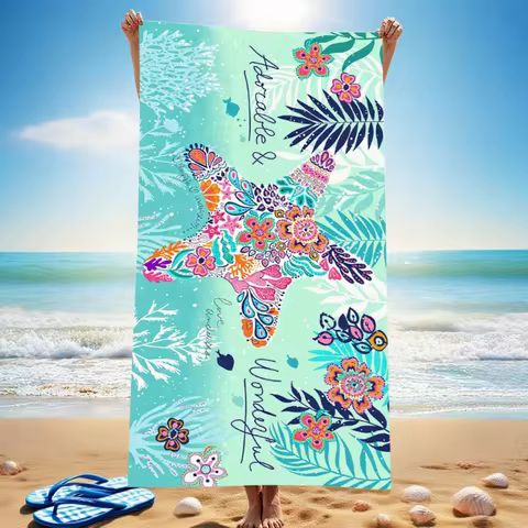 1PC Beach Towel 3D Printing Microfiber Bath Towel Sport Drying Travel Towels For Travel Personalized