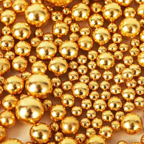 Pearl Sprinkles for Cake Decorating, Metallic Gold & Silver Sugar Pearls Mix, Baking Toppings for Cu