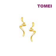 TOMEI Anastasia Wave-Like Earrings, Yellow Gold 916