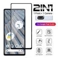 2in1 Tempered Glass For Google Pixel 10 Pro XL 7A 6a 6 5G Screen Protector Phone Film + Lens film