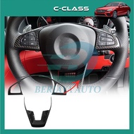 Mercedes Benz C-Class W205 C200 C250 C250 AMG Steering Wheel Button Switch Trim Cover Silver Berjaya