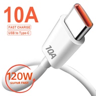 USB Type C Cable 120W 10A Fast Charging Wire Mobile Phone USB For Huawei P30 Xiaomi Realme Samsung Poco x6 USB C Data Cable Cord