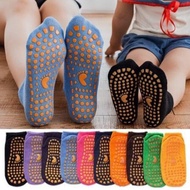 (GQBB)Cotton Antiskid Breathable Yoga Dance Trampoline Floor Socks for Kids/adult 10 Color