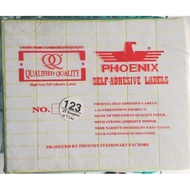 Phoenix sticker label no. 123