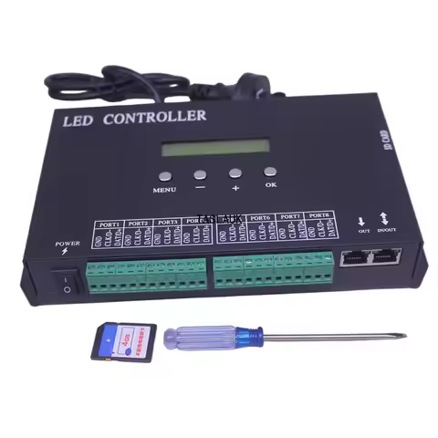 8-Port RGB LED Strip Light Controller H807SA Supports Artnet Madrix Resolume WS2811 WS2812 Pixels fo