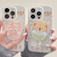 Lingna Belle Magnetic Bracket Suitable for Samsung S24/S25ultra/Note10/A34/A55/S20 Phone Case 7 Cute