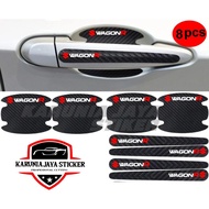 Sticker 8pcs Car Door handle Protector wagonR Carbon Sticker 3D Car Protector suzuki wagonR