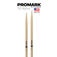 Promark™ ไม้กลอง 7A หัวไนลอน (Classic 7A Hickory Nylon Tip Drumstick) รุ่น TX7AN ** Made in USA **
