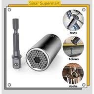 SinarSupermart 7-19mm Magic Socket Universal Socket Wrench Sleeve Spanar Electric Drill adapter Sock