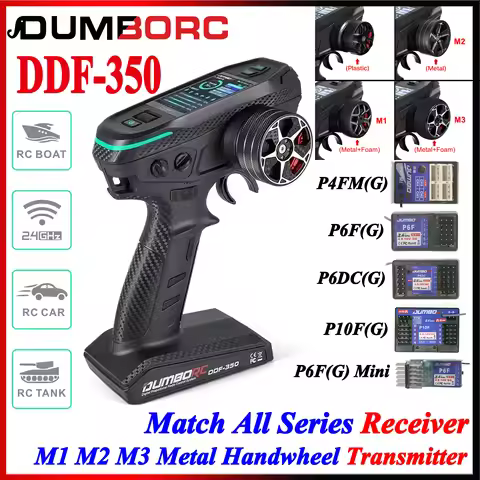 DUMBORC DDF-350 10CH 10 Channel Transmitter P6F P6DCG Gyro Receiver Metal Handwheel Remote Controlle