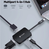 Mazer MAZER USB-C 4-in-1 Multiport Hub with PD Pass Thru 87WM-UC2MULTI4040