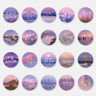 40pcs PVC Creative Romantic Scenery with Text Exquisite Patterns Student DIY Stationery Decoration Stickers Suitable for Photo Albums Diaries CupsMobile Phones Laptops Luggage Scrapbooks