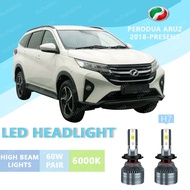 2PCS FOR PERODUA AXIA  ALZA  ARUZ H4 H7 LED Super Bright Hi/Lo Beam Headlamp Lamp LED Headlight Bulb