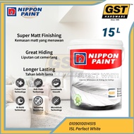 15L Nippon Perfect White Nippon Paint White Wall Paint Cat Rumah Putih Cat Putih Nippon Paint Perfec