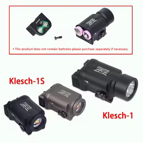 Tactical Weapon Klesch-1 Klesch-1S Gun Light Airsoft LED Flashlight Strobe Hunting For 20mm Pictinny