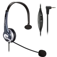 Phone Headset with Noise Cancelling Microphone and Volume Control, Office 2.5mm Telephone Headsets C