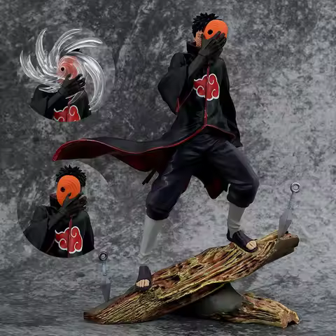 Narutos New Anime 26CM GK Uchiha Afei Obito Head Changing Handmade Model Ornament Peripheral Festiva