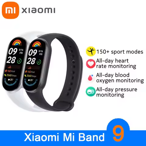 Xiaomi Mi Band 9 AMOLED Screen Fitness Bracelet Miband9 60Hz Fitness Trake NFC Heart Rate Monitor Mi