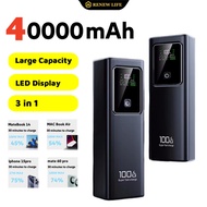 100W Laptop/Mobile Phone/Tablet Power Bank Fast Charging 40000mAh Portable Charger with Smart Digita