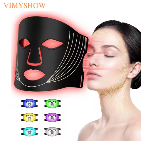 Rechargeable 7 Colors Silicone Facial Beauty Mask Advanced LED Face Mask Skin Care Device for Glowin