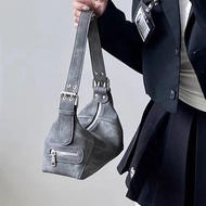 Denim Underarm Bag - Korean Style Biker Chic Shoulder Bag