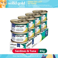 Solid Gold Five Oceans Sardines & Tuna Recipe in Gravy Grain-Free Canned Cat Food 85g