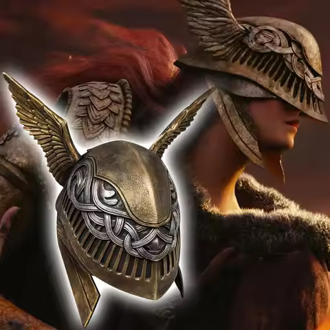 Game Elden Ring Malenia Mask Valkyrie Cosplay Helmet Woman Man Half Face Mask Latex Headwear Headdre