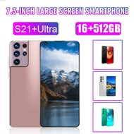 S21Ultra 7.3'' Smartphone Android 16G+512G Dual SIM Facial Unlock Mobile Phone