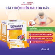 Gói uống Novagel hỗ trợ giảm đau dạ dày giảm axit dịch vị bảo vệ niêm mạc dạ dày - Hộp 40 Gói