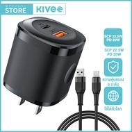 KIVEE ประกัน1ปี🔥ตัวเสียบชาร์จโทรศัพ USB Type C Charger 42.5W หัวชาร์จเร็ว Portable USB C Charger Sup