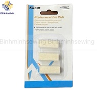 KW-TRIO Ink Pad 0510007 (COMBO Blister of 3 PCS) used to replace 5-digit, 6-digit, 7-digit, 8-digit 
