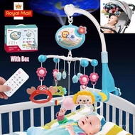 Baby Musical Crib Bed Bell Cot Mobile Moon&Star Dream Light Nusery Lullaby Toys DU9H
